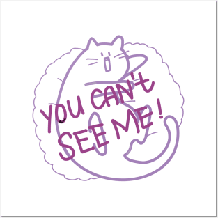 INU INU's cat -you can't see me! Posters and Art